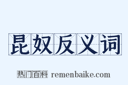 昆奴反义词是什么意思的图片